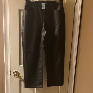 LOFT Espresso faux leather pants